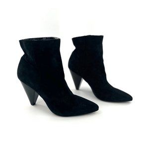Treasure & Bond Womens Black Suede Cone Heeled Booties Size 9 US